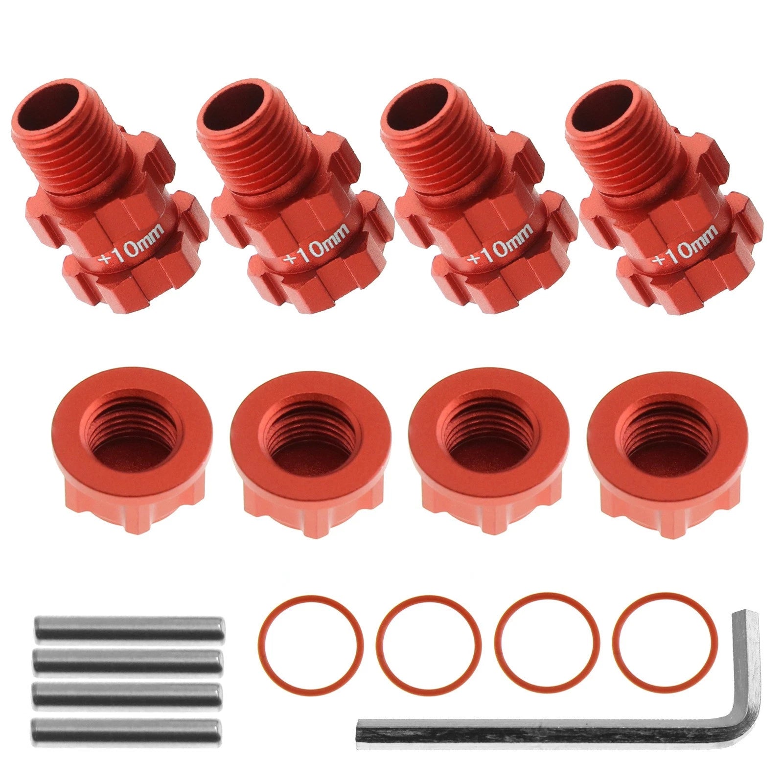 Set Metal 14mm To 17mm Wheel Hex Hub Adapter For Typhon 4x4 3s Blx