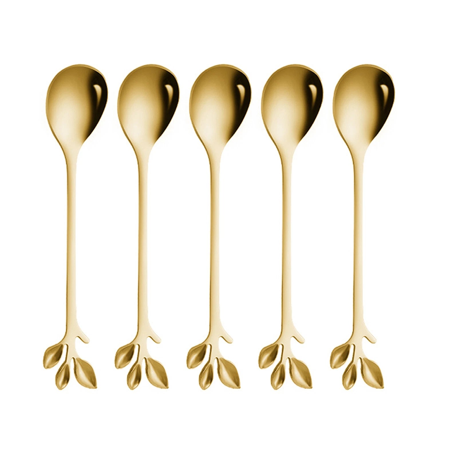 Stainless Steel Spoon Branches Leaf Spoon Kitchen Tableware Cooking
