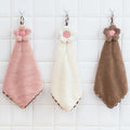 Coral Fleece Towel with Hanging Loop