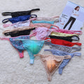 Lace Mesh Sheer Bulge Pouch Thong