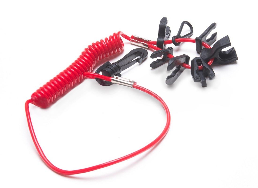 Universal Boat Ignition Safety Kill Switch Tether Lanyard Key