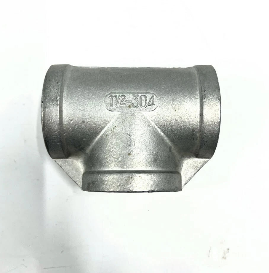 Stainless Steel Tee, 1 1/2in -3 3/4in, Female Threaded