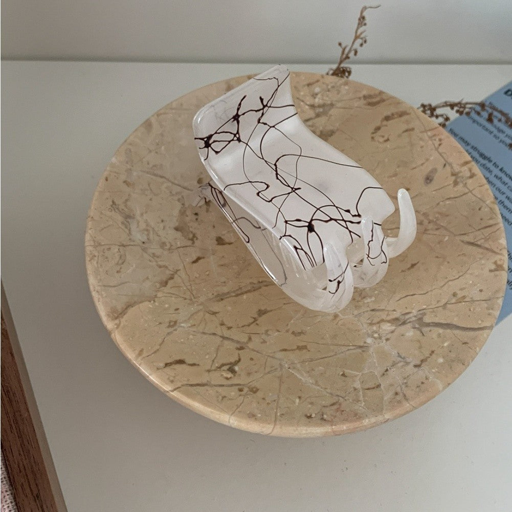 Marble Hair Claw Clip