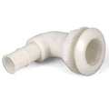 Rinker Boat Thru Hull Fitting 90 Degree 1 1/8 Inch White Plastic by Rinker