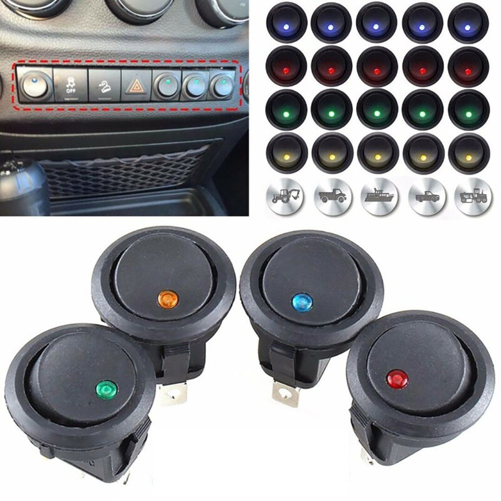 Practical LED Switch Round Universal 20A