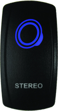 Dragonfire Racing Lighted Switch Stereo On/off Blue