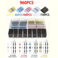 960pc Heat Shrink Butt Crimp Terminals Electrical Wire Cable Splice