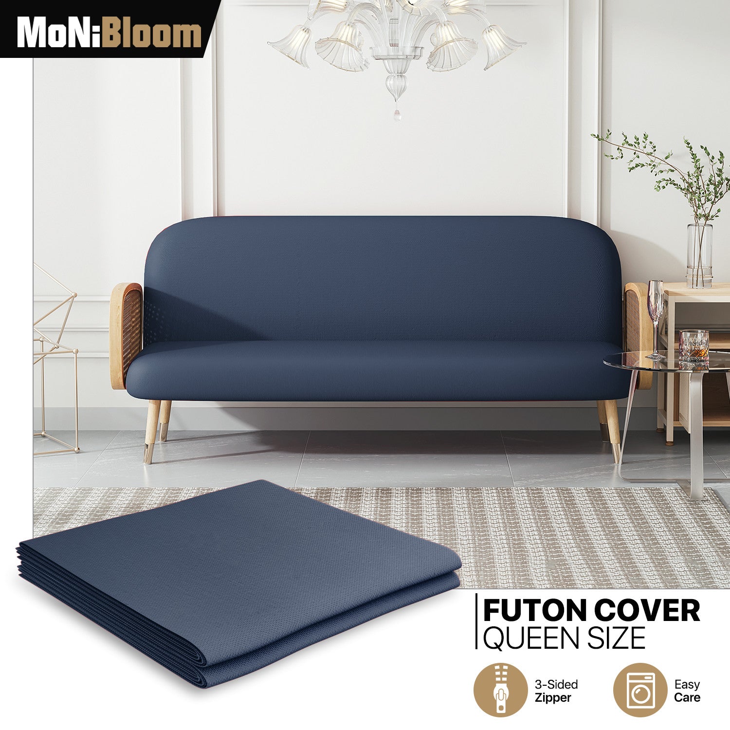 Navy Blue Queen Size Sofa Slipcover