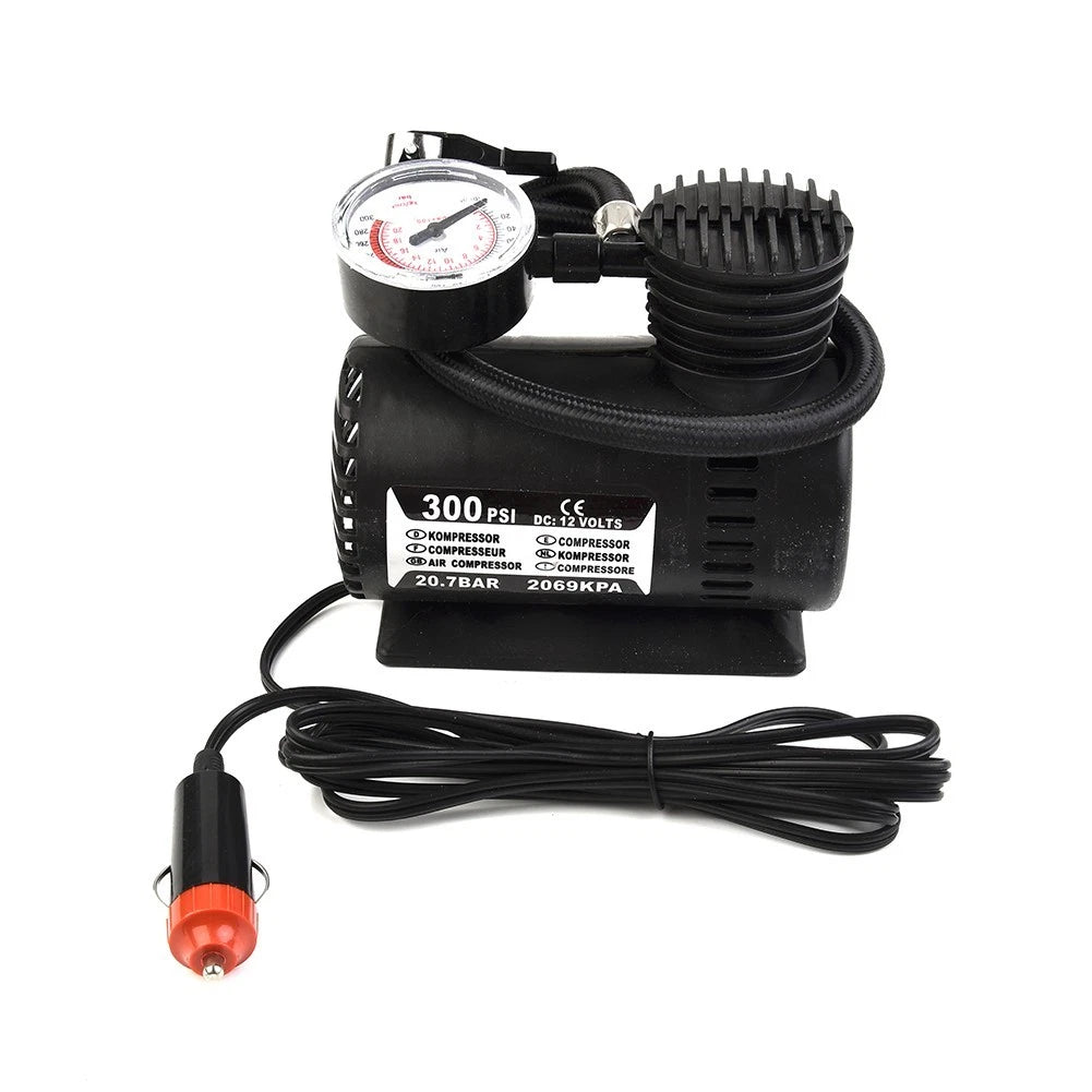 12V Car Electric Air Pump 300psi Air Compressor Tire For Inflator