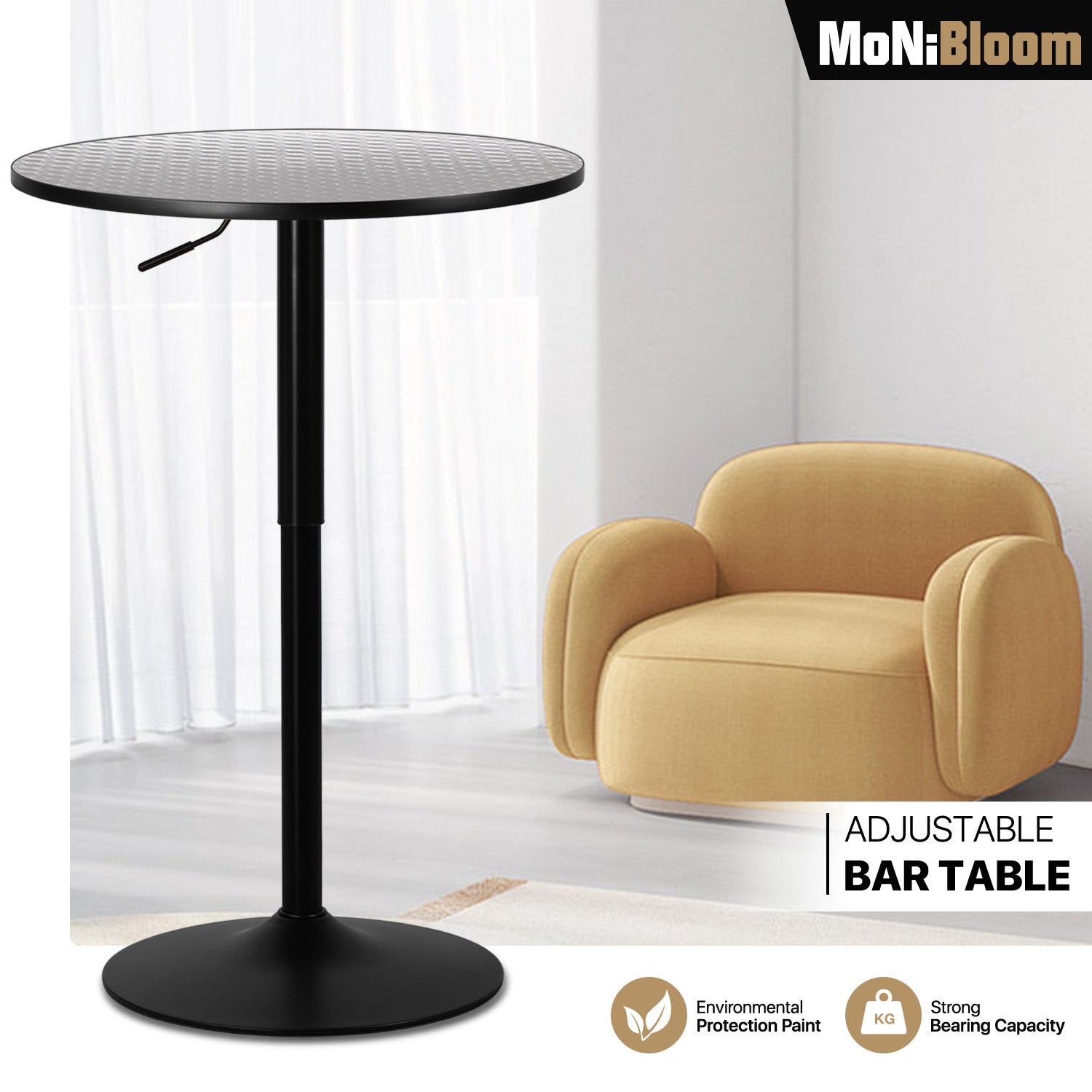 Adjustable Height Pub Bar Table