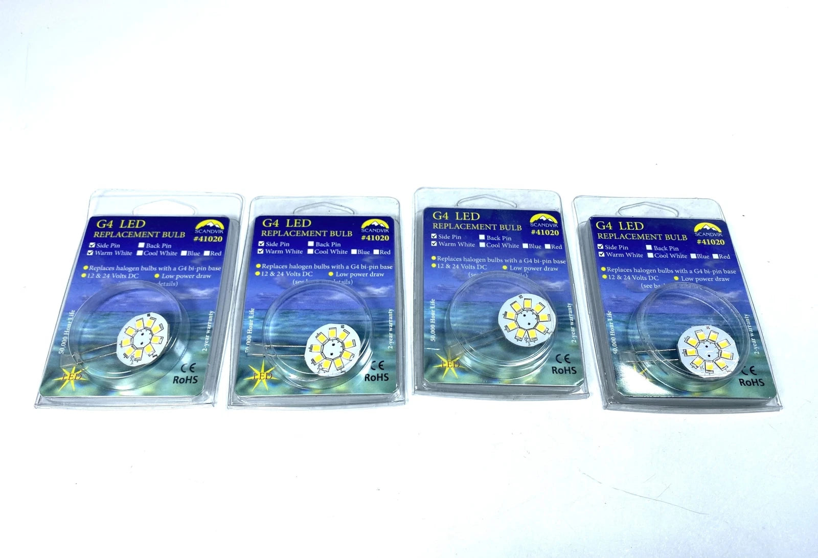'-New- Scandvik 41020 , G4 Warm White Led Replacement Bulb - 4 Pack