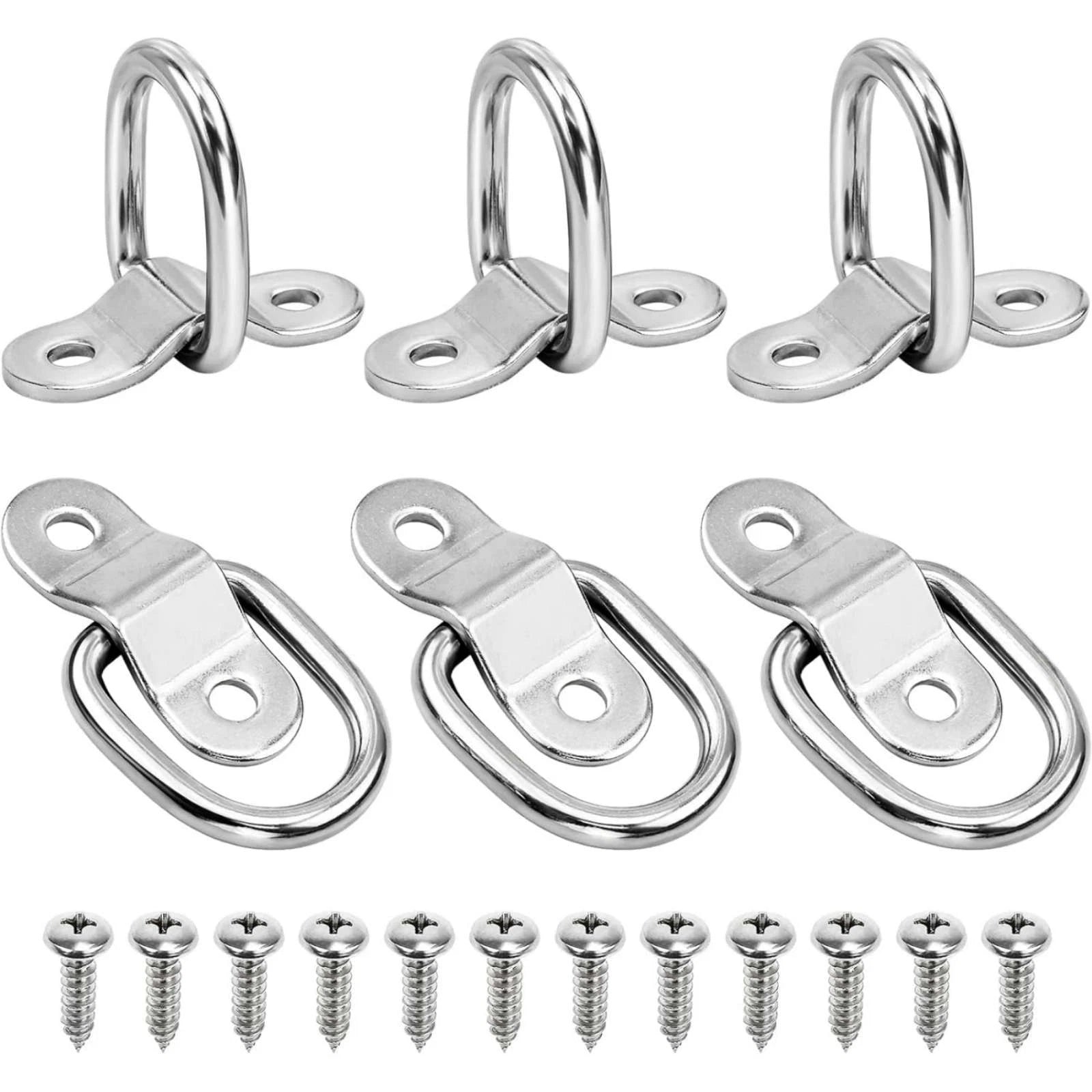 6 Pack D Ring Tie Down Anchors Suitable For Flatbed Trailers, Utility