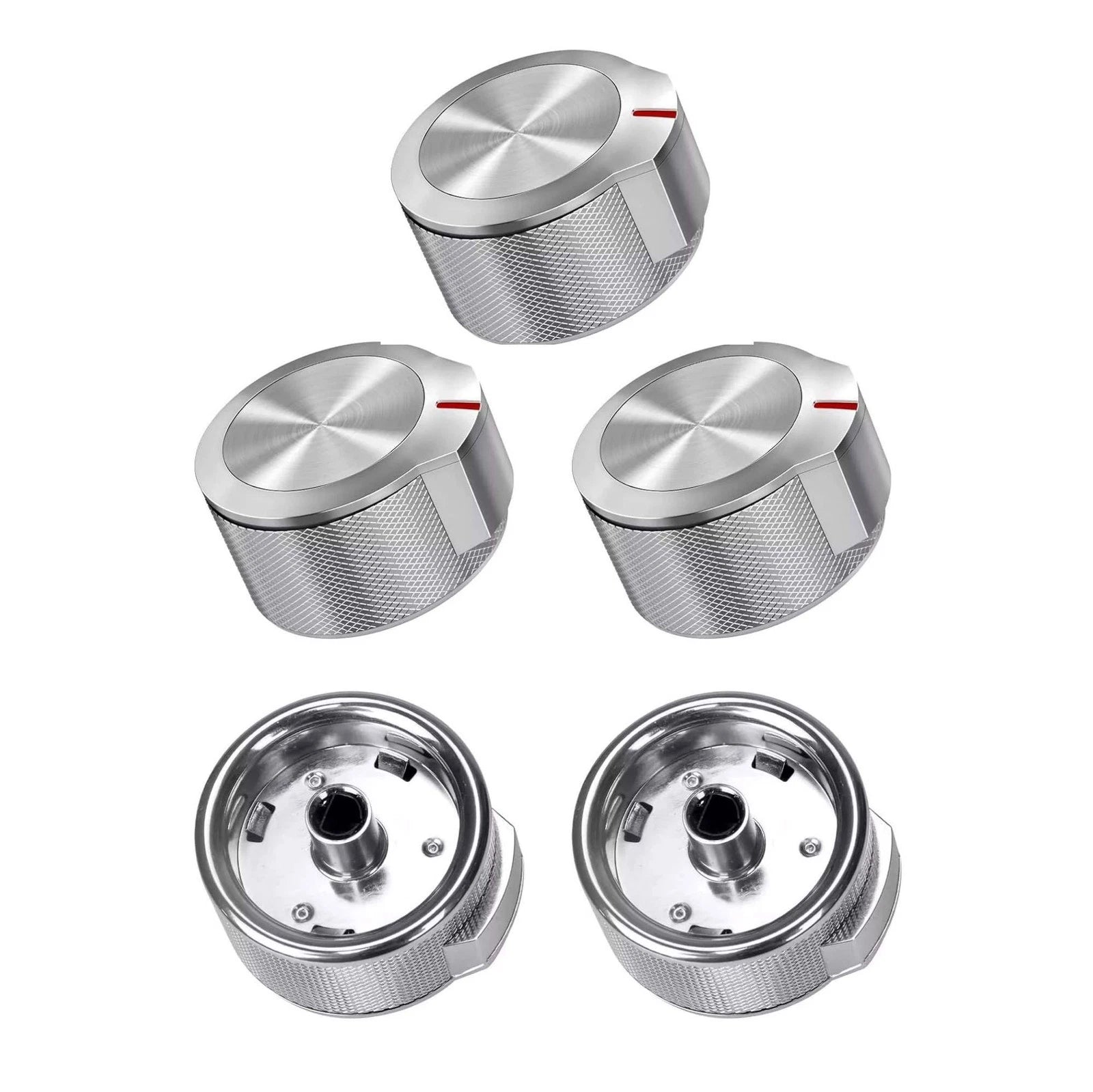 Silver W11156487 Stove Knob For Whirlpool Gas Range Burner W10823529