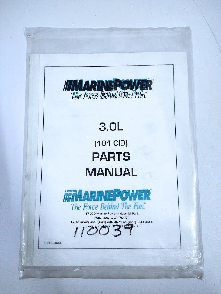 Marine Power Tl30l-0600, 3.0l Parts Manual