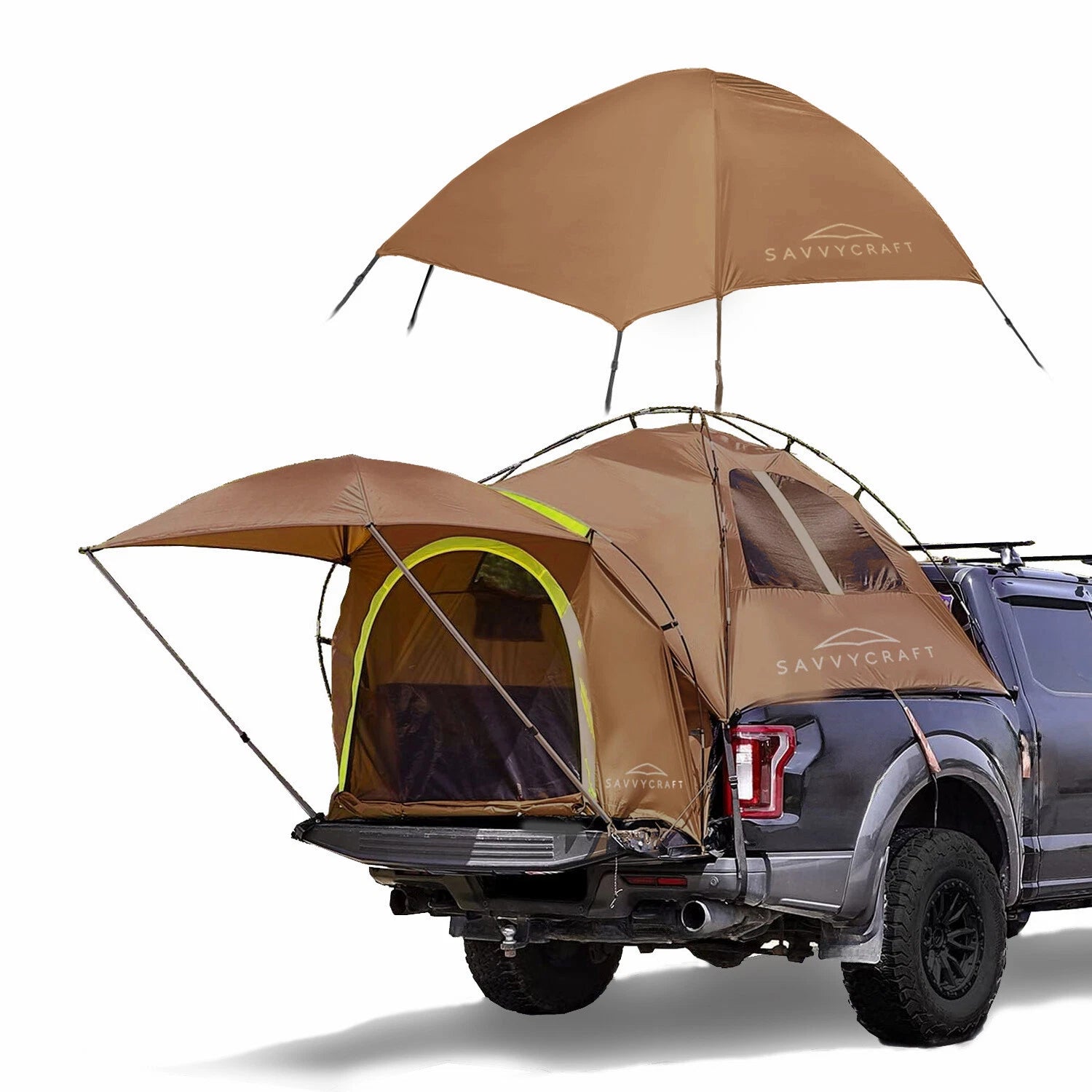 Waterproof Pickup Truck Tent Full Size Truck 5.5'-5.8', 6.4'-6.7',