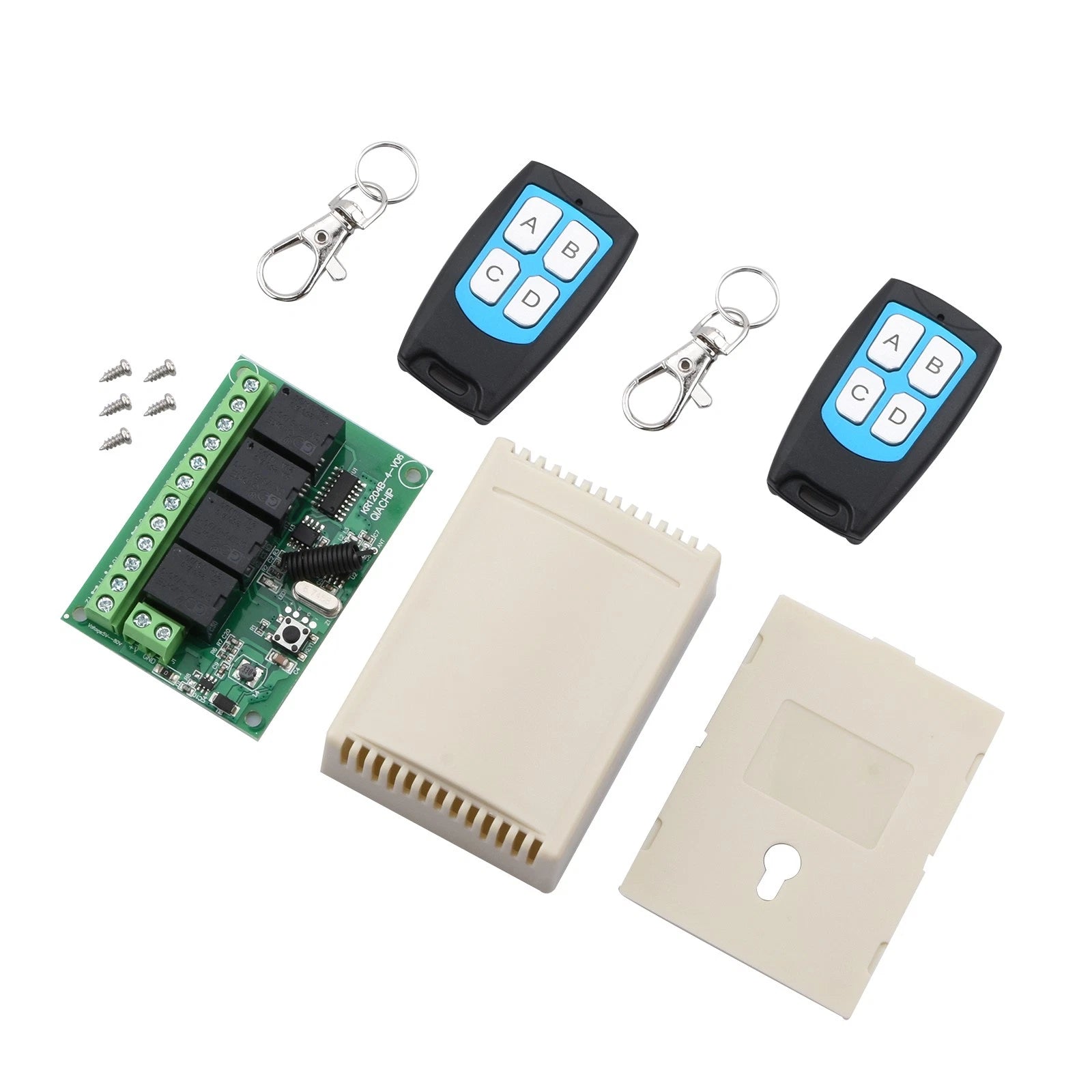 Dc 4ch Channel Wireless Rf Remote Control Relay Switch With 2 Receiver