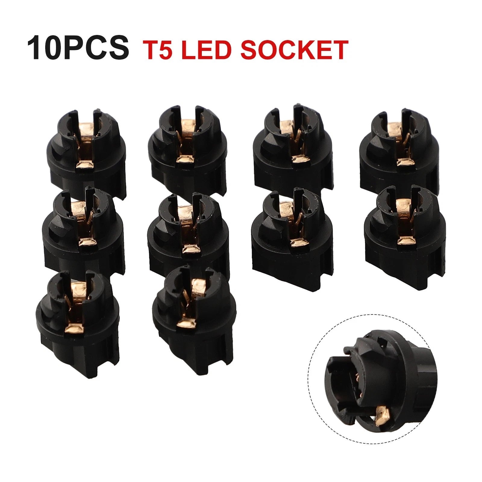 Bulb Holders Light Holder Black Cluster For T5 For Interior Light
