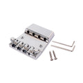 Replace Alloy Chrome Square Shape Bass Bridge For 4 String