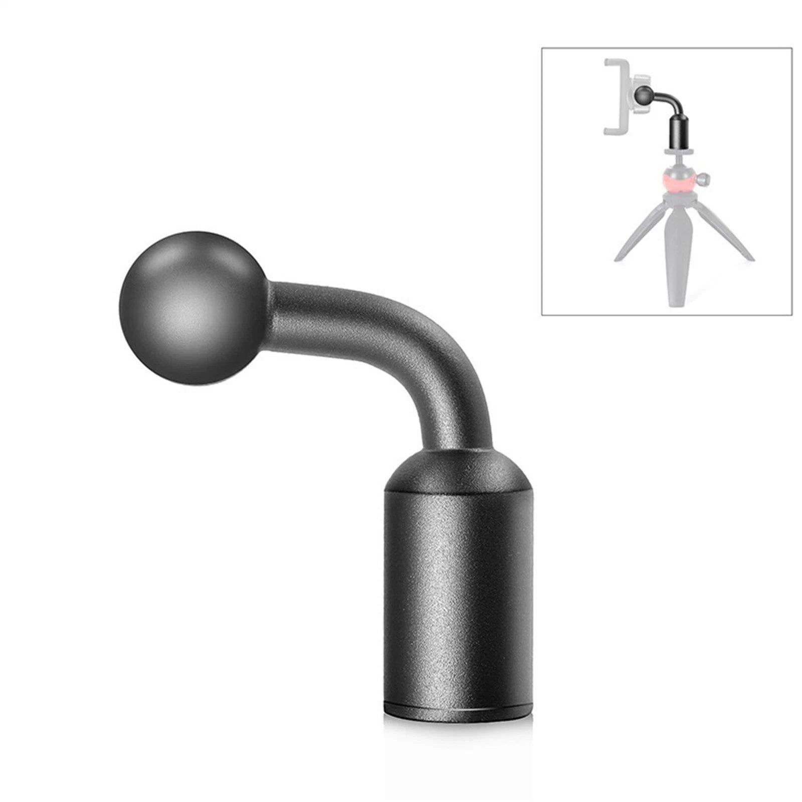 1/4 Screw Hole Universal Aluminum 17mm Ball Head Holder Base Adapter