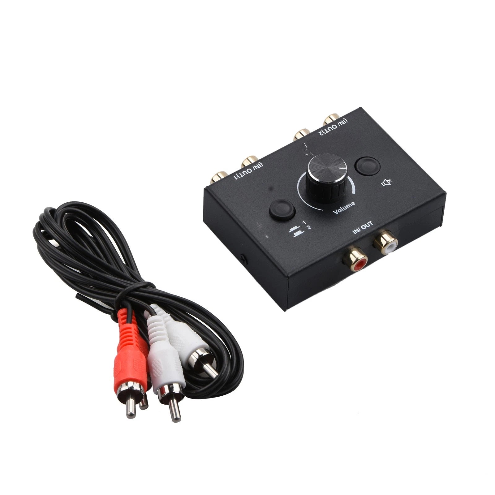 New 1 In 2 Out / 2 In 1 Out Rca Stereo Audio Switch Audio Switcher