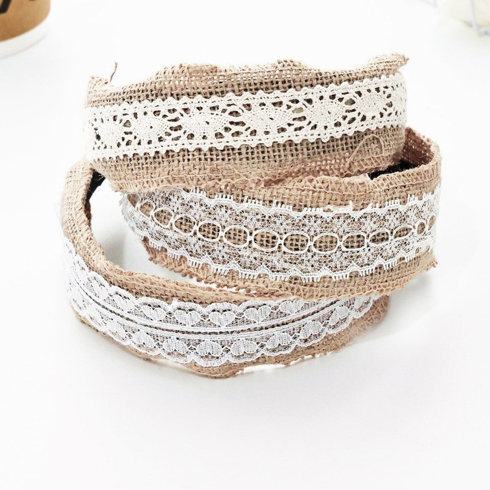 Handwoven Straw Lace Headband