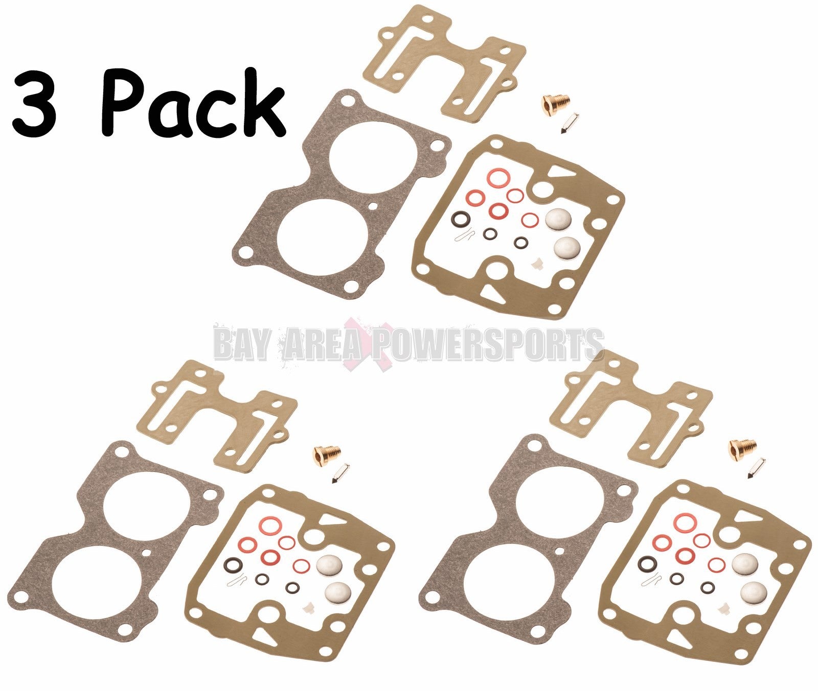 Johnson Evinrude Triple Carburetor Carb Rebuild Kit V6 by Johnson
