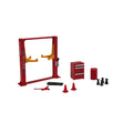 Red 1/64 Garage Maintenance Tools Set Abs Model Car Display Diorama