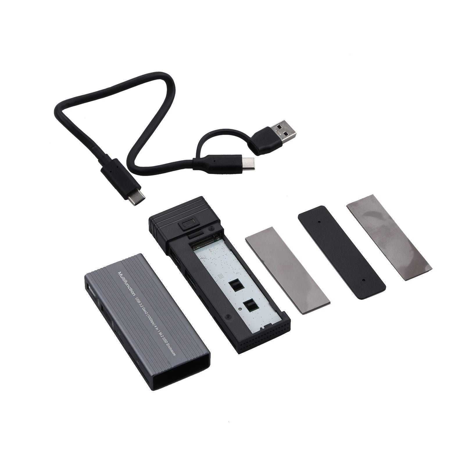 10gbps M.2 Nvme Sata Mobile Ssd Enclosure Adapter Case For Pc&mobile