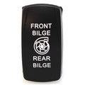 Boat On/off/on Rocker Switch | Front / Rear Bilge 7 Spade 12 Volt