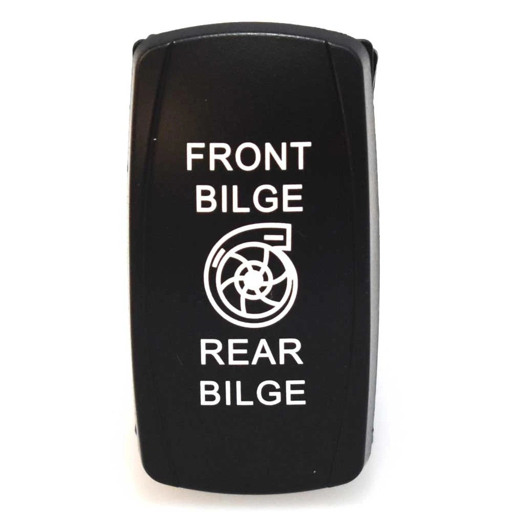 Boat On/off/on Rocker Switch | Front / Rear Bilge 7 Spade 12 Volt