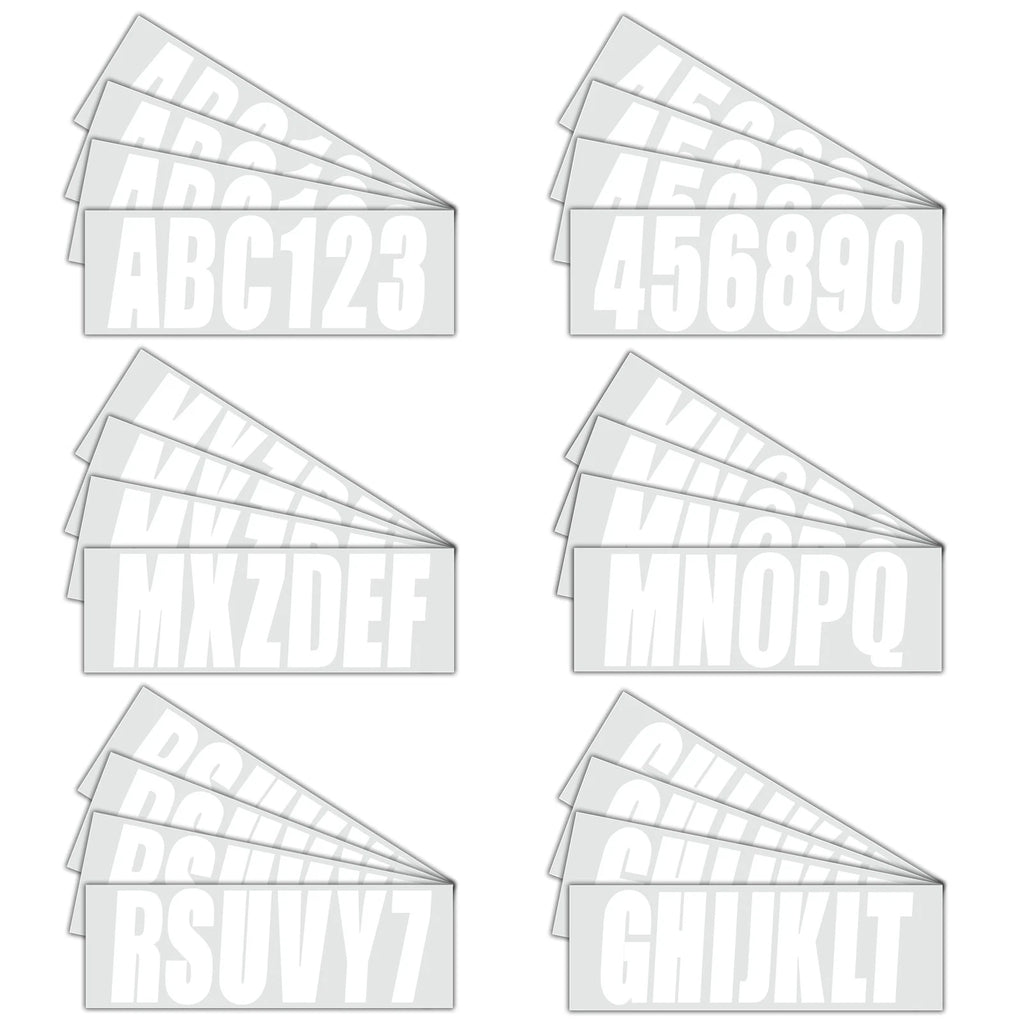 Boat Registration Letters & Numbers Decals Sticker Set A-Z & 0-9