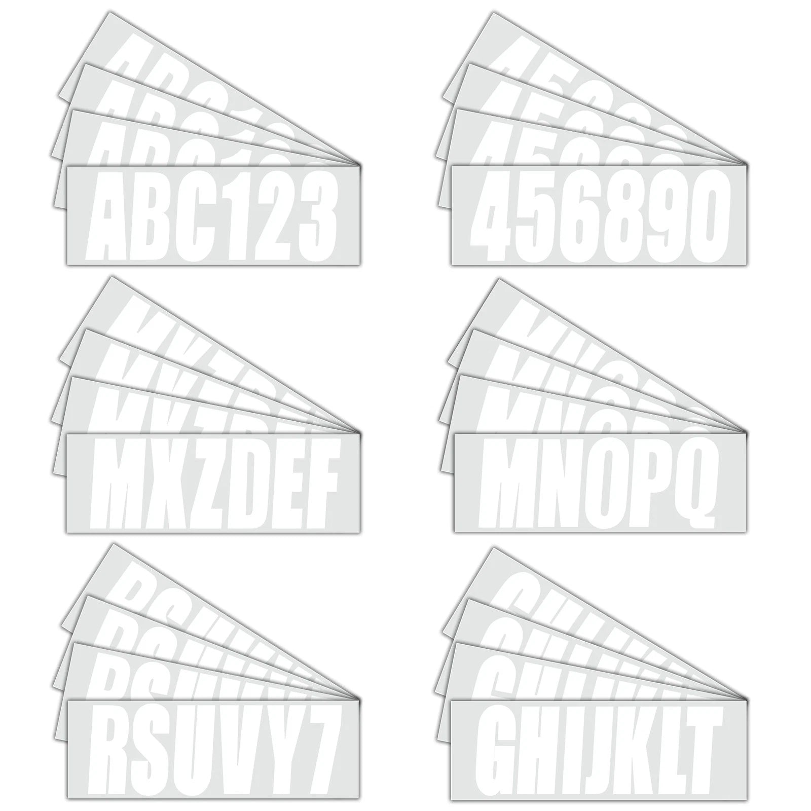 Boat Registration Letters & Numbers Decals Sticker Set A-Z & 0-9