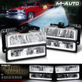 Chrome Housing Headlight [LED Hi/Lo BEAM+DRL LIGHT BAR]