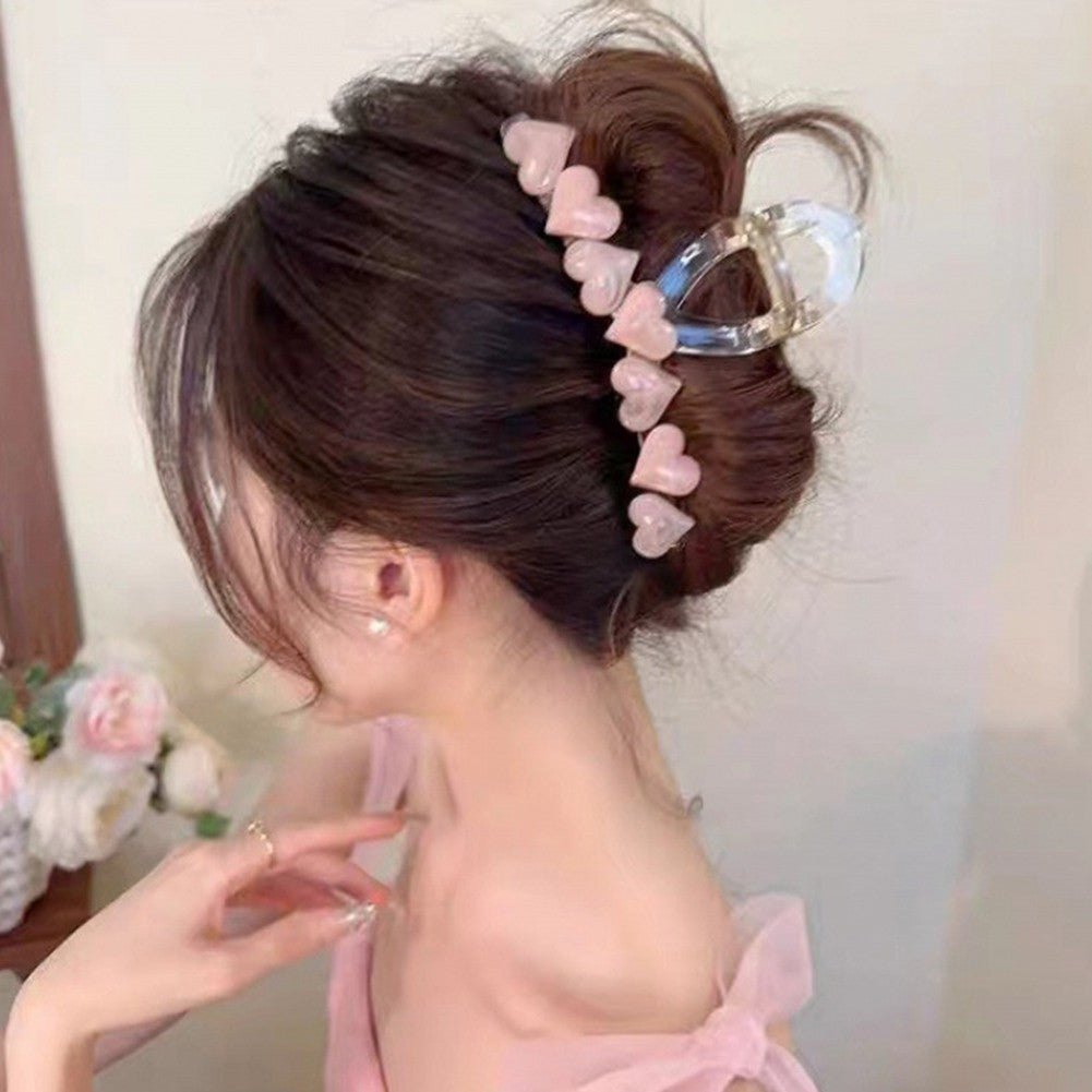 Acrylic Heart Hairpin Casual Outings