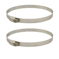Exhaust Hose Clamps Stainless Pair