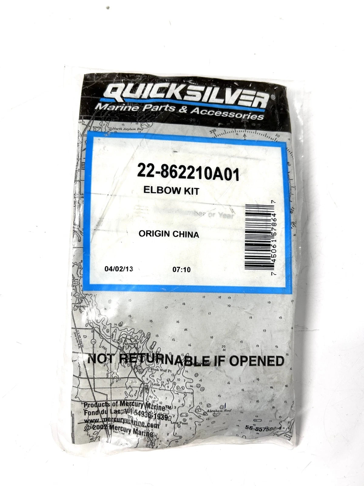 '-New- Quicksilver 22-862210a01 , Elbow Kit , Oem | Hook & Hull Co