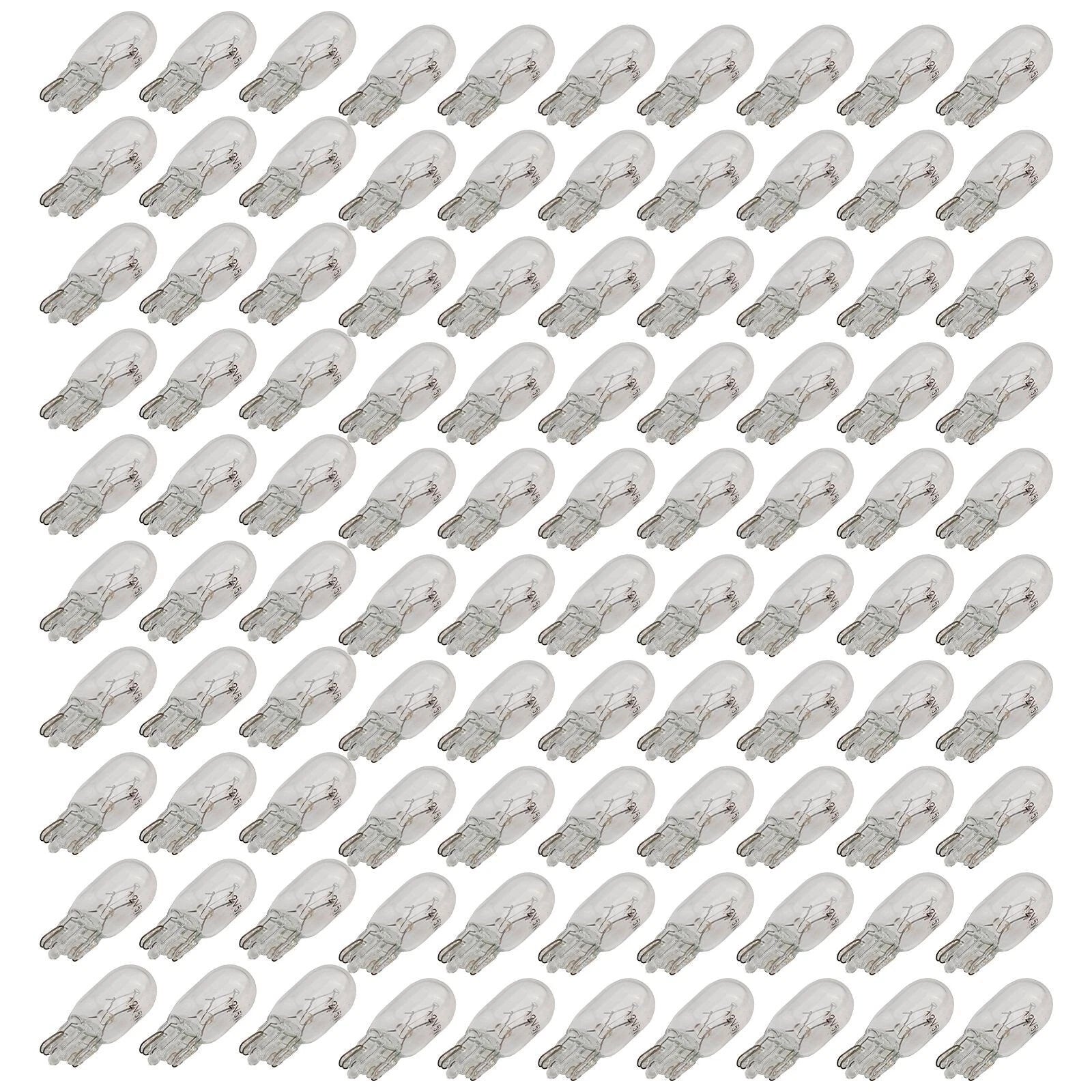 100pcs Clear Wedge Base Incandescent Bulbs Vehicle Lighting Solution