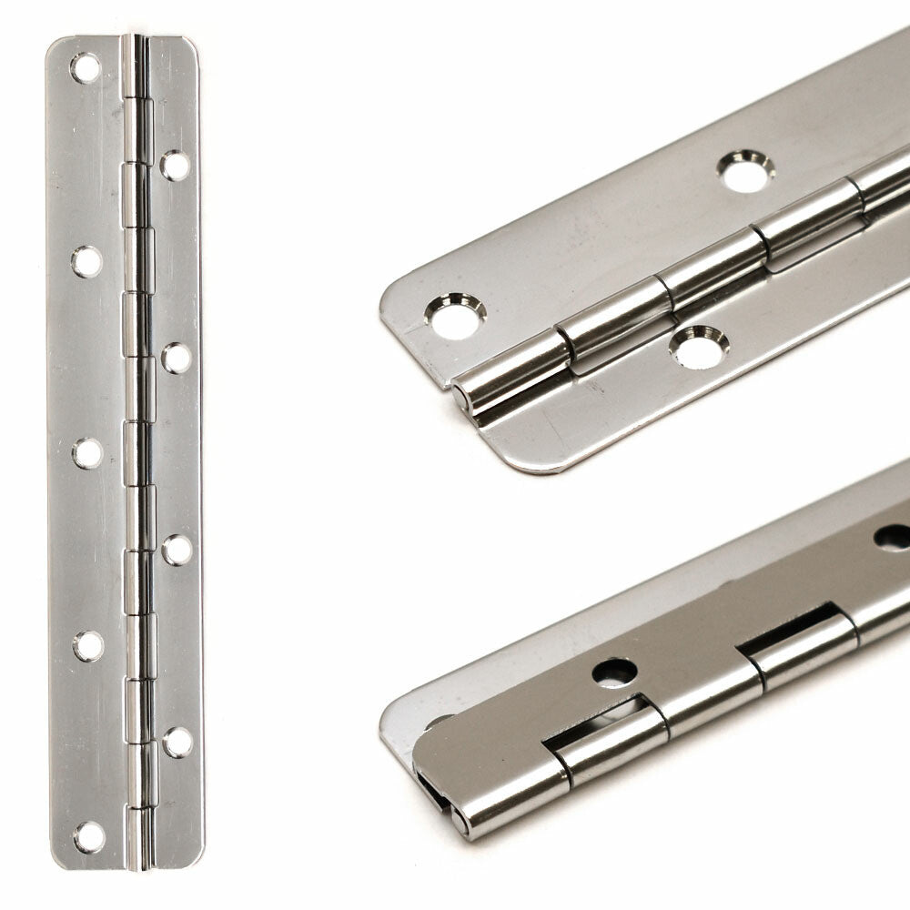 Aviara Boat Piano Hinge | 6 1/2 x 1 1/4 Inch 20 Gauge Stainless SteelO
