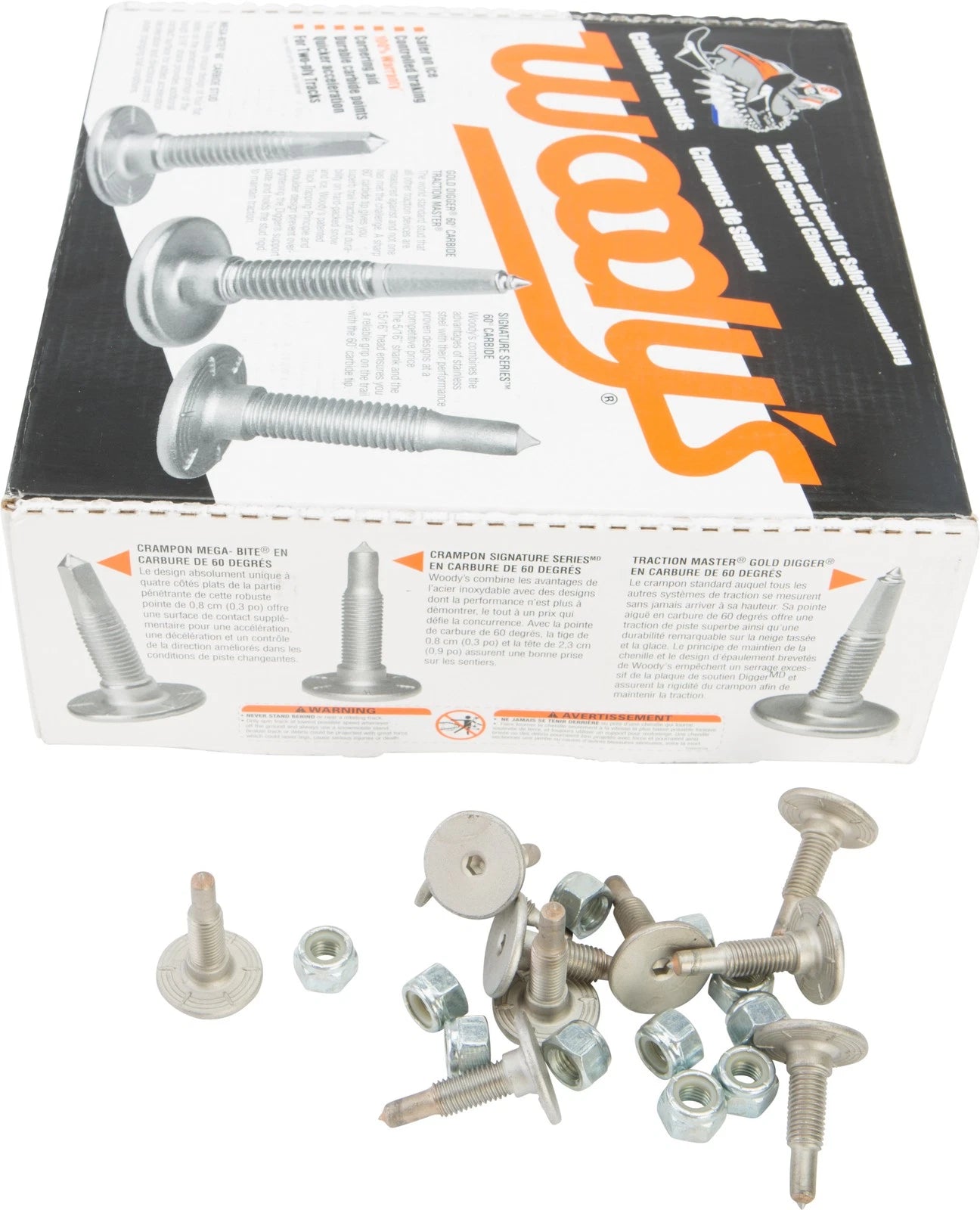 Woodys Signature Series Stainless Steel Snow Track Studs 1 Inch, 144