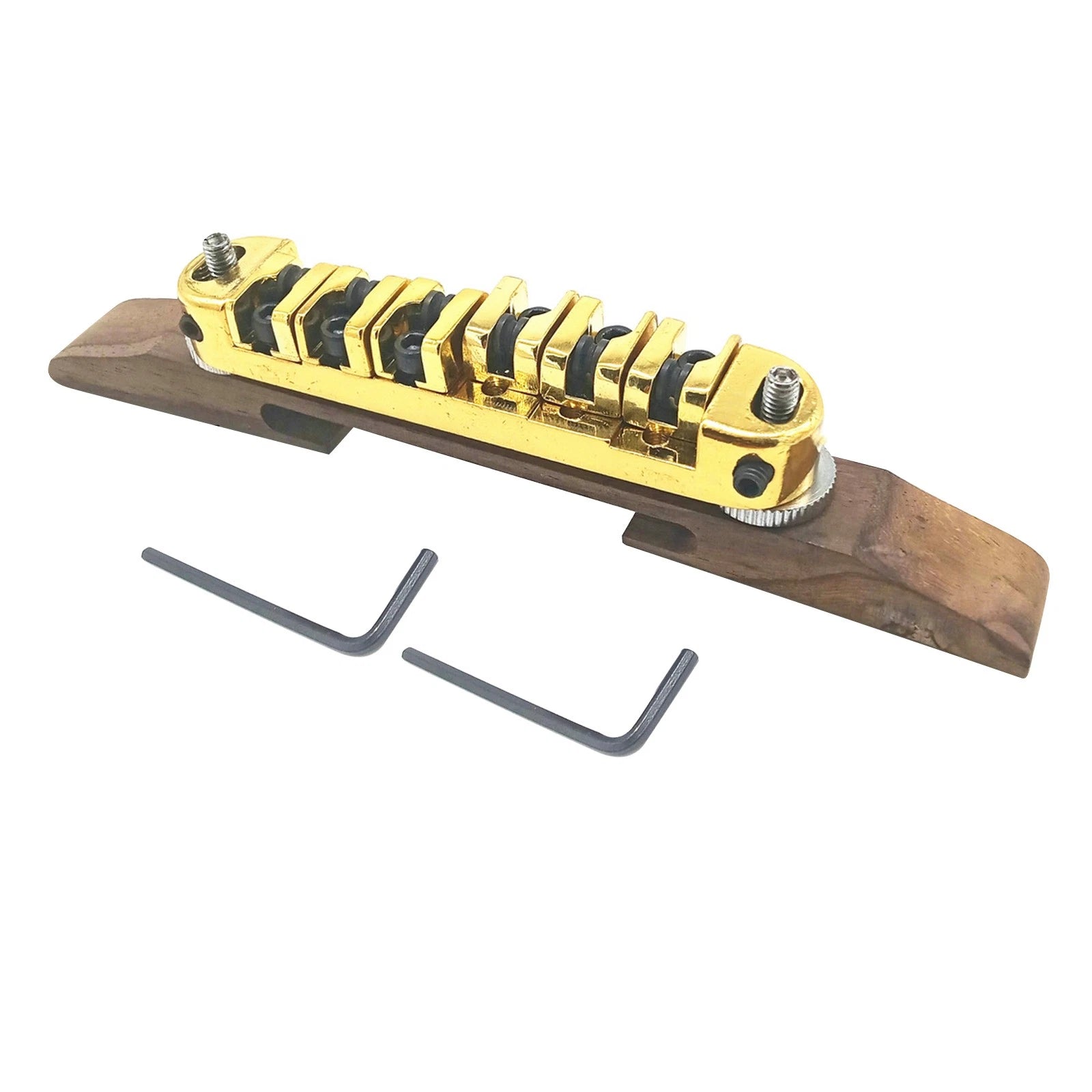 Metal Roller Saddles Tune-o-matic Bridge Rosewood Base For Archtop