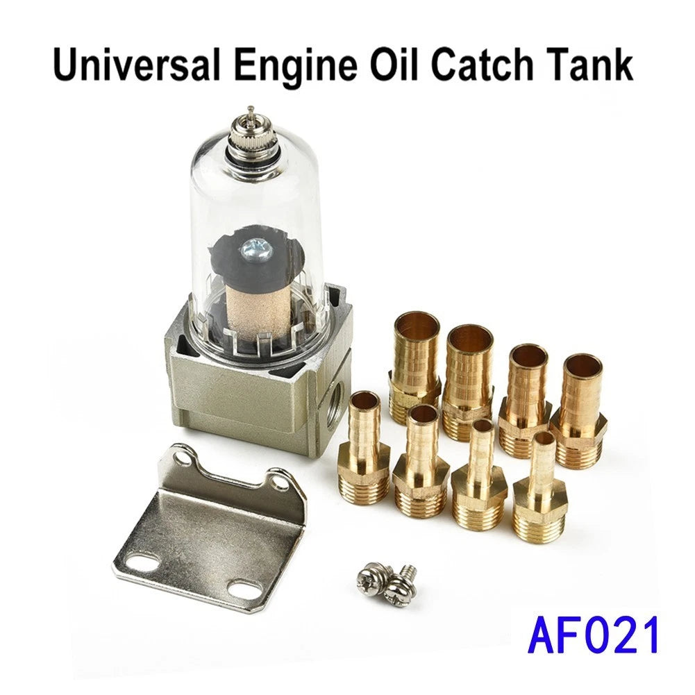 Engine Oil Separator Catch Tank Can Reservoir Tank With Breather