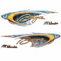 Decals Baja 192 Islander Blue Orange Set of 4 by Baja
