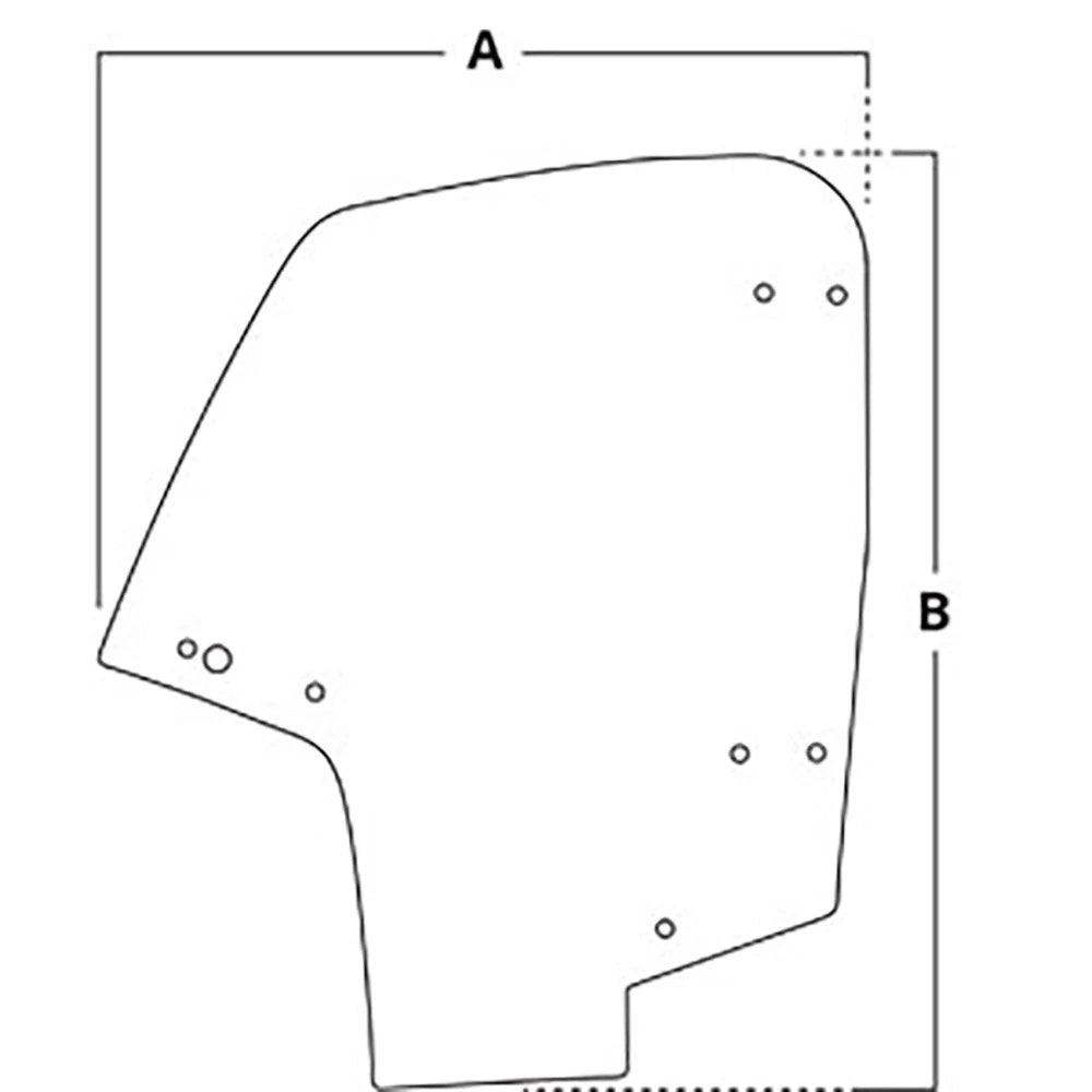 Am137458 Replacement Rh Door Glass Fits John Deere Fits Gator A3 Xuv