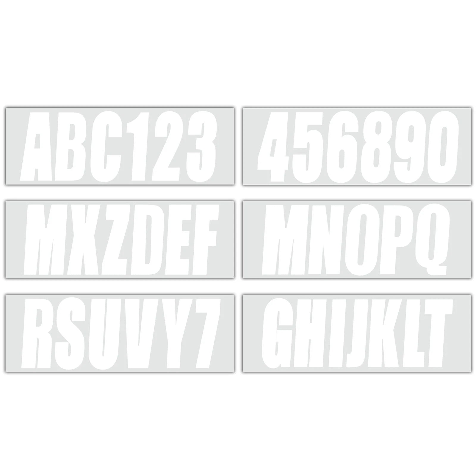 Boat Registration Letters & Numbers Decals Sticker Set A-Z & 0-9