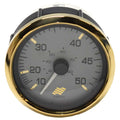 Faria Boat Speedometer Gauge 3 1/4 Inch Gold Gray by Faria