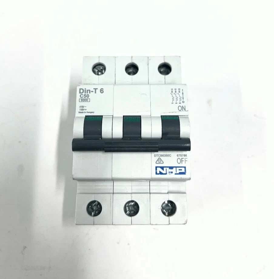 Nhp Dtcb6350c, Circuit Breaker, Din-t 6, C50