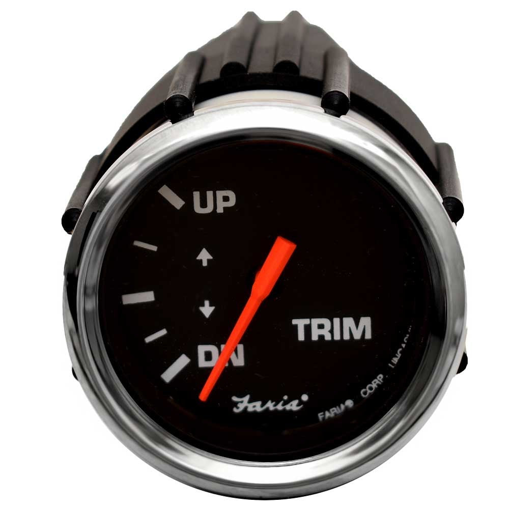 Faria Boat Trim Gauge GBC637A | Honda 2 Inch Silver Black by Faria