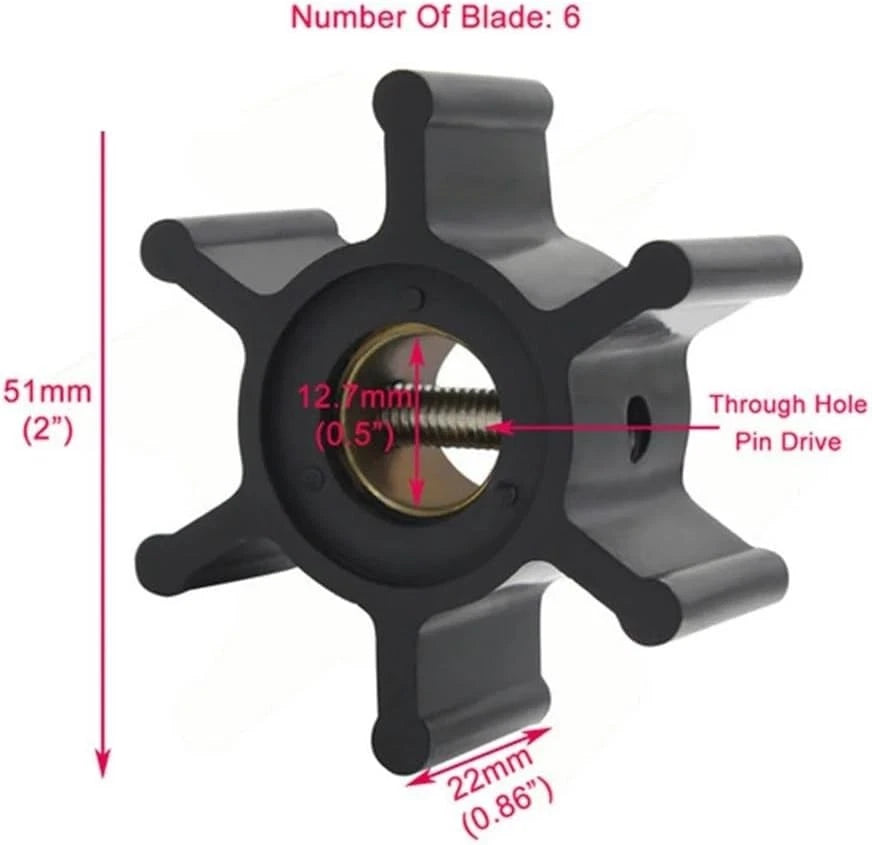 Flexible Impeller For Jabsco Pump 673-0003 Johnson 09-1026b-9