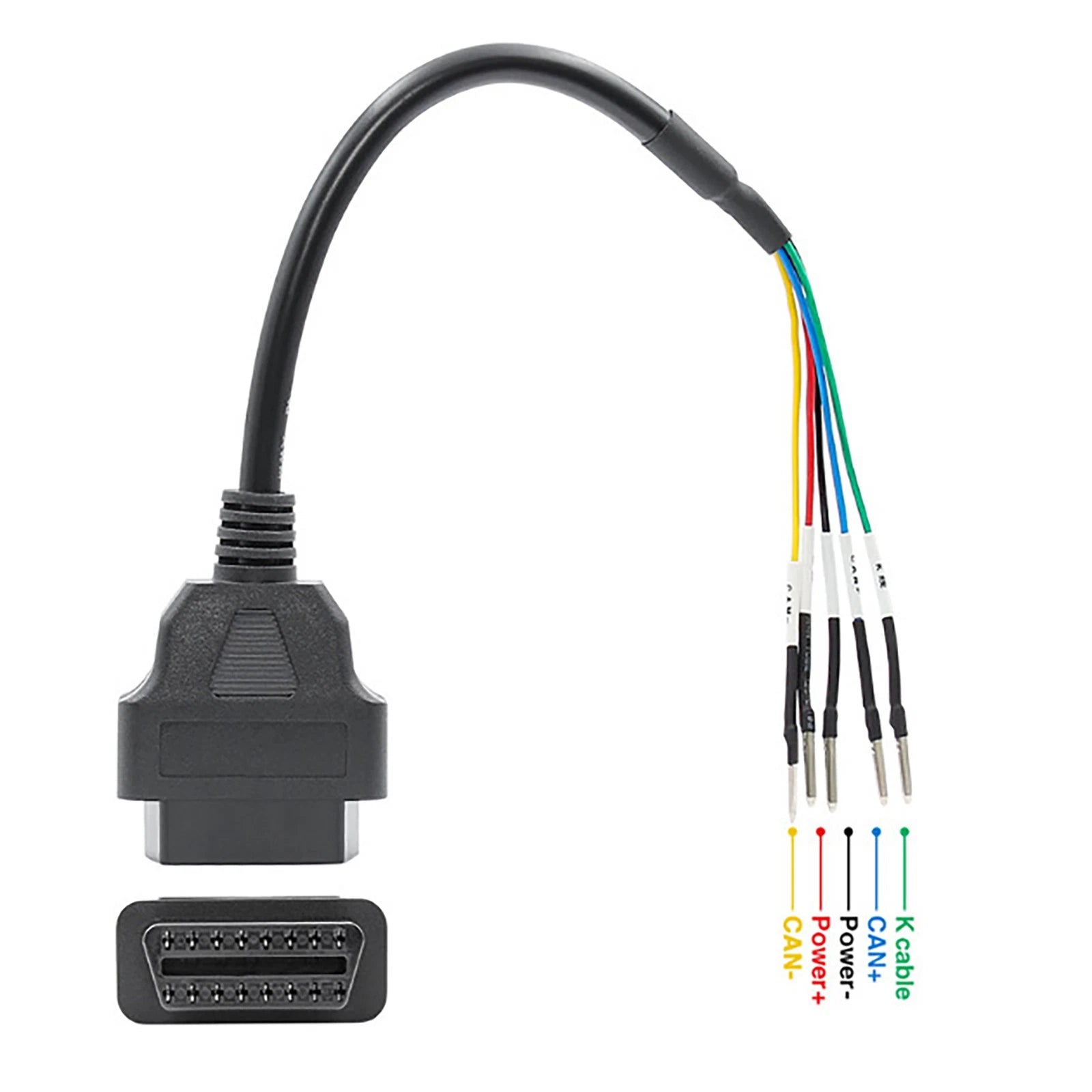 16-pin Obd Obd2 Female K Can Line Jumper Tester Connector Car