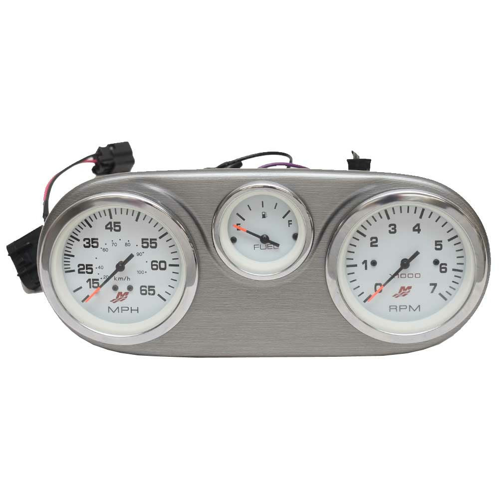 Lund Boat Gauge Panel Mercury Flagship Silver by Lund